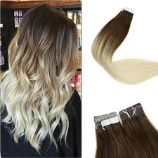 Extensions, hair products, and now 569 22 inch blonde human hair extensions are available for you to choose. Laavoo 22 Inch 100 Human Hair Balayage Ombre Hair Extensions Color 4 Chocolate Brown Fading To 60 Plautinum Blonde Skin Weft Tape In Hair Extensions 50g 20 Pcs Per Package