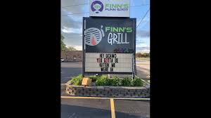 · finn's discount city can be found at alameda ave 8020. Finn S Grill Raises Money For Quad City Animal Welfare Center Through Sign War Wqad Com