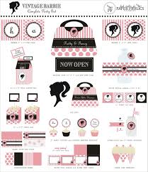 Oh My Fiesta In English Barbie Silhouette Free Printable Kits Vintage Barbie Party Barbie Party Barbie Birthday Party