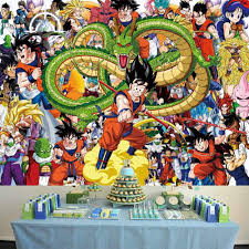 Details abound in this active anime birthday party. Video Studio Dragon Ball Z Birthday Backdrop Children Boys Happy Birthday Party Supplies Banner Photography Backdrop Baby Shower Decorations Photo Background Booths Studio Props Electronics