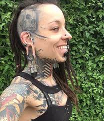 Eml0 Blackworktattoo Headtattoo Necktattoo Instaart Tatts Tattoo Tattooed Ink Model Tribe Tattooed Women Full Body Facial Tattoos Body Art Tattoos