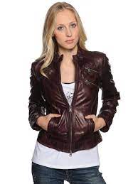 Milestone Leather Jacket Aubergine 149 97 50 Buy Cheaper Fashion Leather Jacket Fashion Outlet