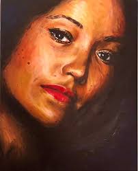 Portrait with acrylics