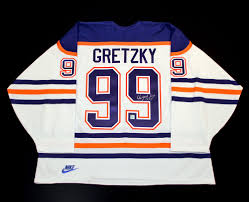 Wayne Gretzky 99 Autographed Edmonton Oilers Vintage White Nike Replica Hockey Jersey Nhl Auctions