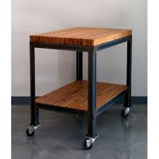 Rolling Baking Cart For Mixer And Supplies Vintage Industrial Butcher Block Table Cart Vintage Industrial Furniture Furniture Vintage Industrial