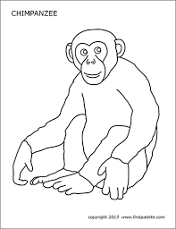 Animal Printables Free Printable Templates Coloring Pages Firstpalette Com In 2020 Coloring Pages Chimpanzee Animal Templates