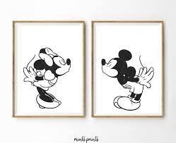 Vintage Mickey Mouse Mickey Print Disney Art Minnie Mouse Etsy In 2020 Mickey Mouse Room Decor Mickey Mouse Room Decor Mickey Mouse Room Disney Wall Art