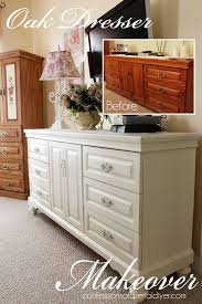 Oak Dresser Makeover Confessions Of A Serial Do It Yourselfer Oak Bedroom Furniture Furniture Makeover Furniture Diy