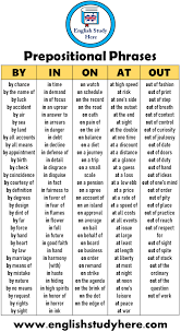 · we are on the way to . 100 Prepositional Phrases Examples English Study Here