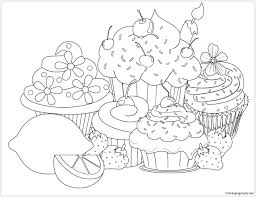 Here's a list of the best unique, easy and advanced coloring pages for adults. Beautiful Sweet Cupcake Coloring Pages Desserts Coloring Pages Coloring Pages For Kids And Adults