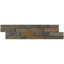Home depot stone wall tile. Msi California Gold Ledger Panel 6 In X 24 In Natural Slate Wall Tile 1 Sq Ft Lpnlscalgld624 The Home Depot