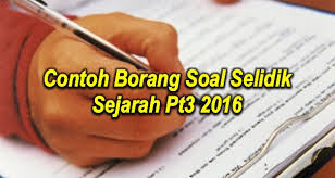 Tugasan sejarah pt3 2018 masyarakat di tempat tinggal. Contoh Borang Soal Selidik Sejarah Pt3 2016