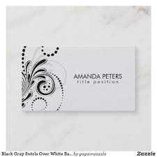 Black And White Business Card Background Black Gray Swirls Over White Background Business Card Zazzle Com White Business Card Black And Grey White Background