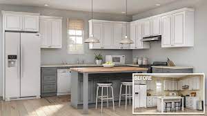 The national average cost of a minor kitchen remodel, which leaves existing cabinet framework in place but changes their doors, fronts and hardware, is more than $22,000 in 2019, according to remodeling. Cost To Remodel A Kitchen The Home Depot
