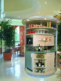 Taking up just 20 square feet, this circle kitchen promises to rotate up to 180 degrees to give you a sink, microwave, and dishwasher along with the same. Revolving Circle Compact Kitchen Idesignarch Interior Design Architecture Interior Decorating Emagazine