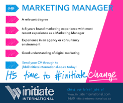 If You Re A Marketing Manager Looking To Work In Southafrica Get In Touch Today Initiatechange Initia Technology Job Business Analyst Communications Jobs