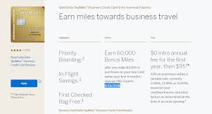 2, go to footer note you can earn 2x miles on delta. Expired American Express Delta Gold 60 000 Mile Offer Business Offer Doctor Of Credit