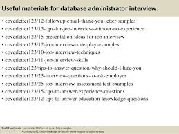 Database Administrator Cover Letter Sample February 2021