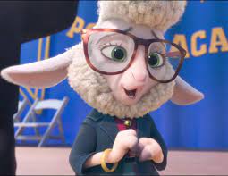 In Zootopia (2016), Bellwether is wearing a little bell. In real life, a  Bellwether is the leading sheep of a flock, with a bell around its neck to  help direct the other