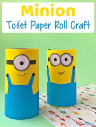 Minion Toilet Paper Roll Craft For Kids Paper Towel Roll Crafts Toilet Paper Crafts Toilet Paper Roll Crafts