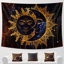 Learn basic macrame knots to make charming wall hangings and learn how to add fringe to practically. Black And White Moon Mandala Tapestry Bohemian Decoration Wall Hanging Bedroom Psychedelic Scene Starlight Art Home Decoration Tapestry Aliexpress