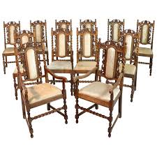 Set Of 12 Antique Jacobean Revival Carved Oak Barley Twist Dining Chairs In 2020 Dining Chairs Oak Dining Chairs Antique Dining Chairs