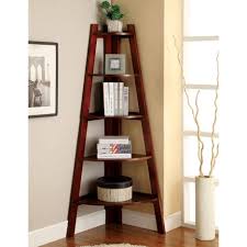 It works great in a dining room, living room, bedroom, office, or basically any place that you have embellishments that can either fit in bins or are freestanding. Tripod Multi Purpose Shelves With Teak Wood Decorative Shelves And Pyramid Corner Shelves Furniture Of America Living Room Decor Room Decor