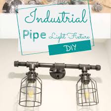 Drill a hole in the base of a small plastic basket to accommodate a light bulb socket, then. Diy Industrial Pipe Light Fixture Farmhouse Bathroom Domestic Deadline