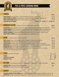Menu Pies Pints Great Pizza And Awesome Craft Beer Get Some