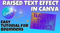 Raised Text Effect Embossed Effect Canva, Text Manipulation - YouTube