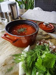 Jump to recipe leave a review. Photo For Menu Russian Borscht In Red Pot With Sour Cream Garlic Bread Parsley Dill Lard Ukrainian Borscht With Sour Cream Stock Image Image Of Gourmet Meal 155959559