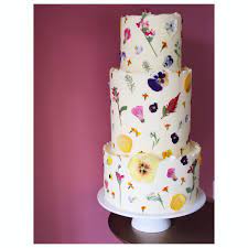 Pressed Edible Flower Wedding Cake Wedding Cake Edible Flowers Wedding Cakes With Flowers Edible Flowers Cake