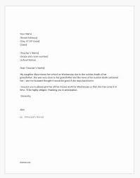 Absent Letter For School New Excuse Letters For Child S Absence From School Business Letter Example Absent Letter Formal Business Letter