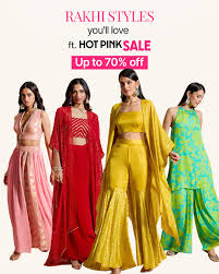 Rakhi checklist: Stunning outfit ✔️ Endless compliments ✔️ Slay mode: ON?✨  Get your checklist right with these styles from Gajra Gang at up to 70% off  in the Hot Pink Sale! Here's