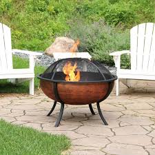 Fast arrival, easy to assemble, and fits my fire pit perfectly. Sunnydaze Large Copper Finished Outdoor Fire Pit Bowl Wood Burning Patio Firebowl With Spark Screen 30 Inch