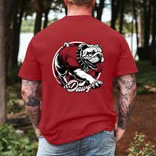 Buy Georgia Bulldogs Vintage Pocket T-shirt, Red Relaxed Fit, Dawgs Tee,  Premium Cotton, Retro Game Day Apparel, Unisex Adult High-quality Print  Online in India