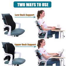 It actually mimics a spine and ribs. Bed Pillows Positioners Lumbar Support For Office Chair Memory Foam Back Cushion For Back Pain Relief Improve Posture Large Back Pillow For Car Computer Chair Recliner Breathable 3d Mesh Cover Double