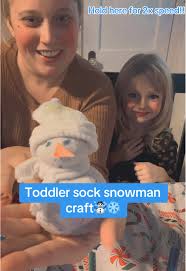 Tennis Ball Snowman Sock Craft