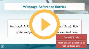 Webpages Reference List Academic Guides At Walden University This means that the author's last name and the year of publication for the source should appear in the text, like, for example. webpages reference list academic
