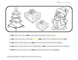 These Worksheets 1 Per Season Target Following 2 Step Directions Including Sequence Concepts I E First Basic Concepts Following Directions Worksheets