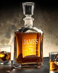 Buy Paksh Capitol Glass Decanter With Airtight Geometric Stopper Whiskey  Decanter 23.75 Oz Online