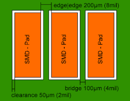 The solder resist between the smd pads is called solder mask bridge (solder mask dam), which serves to prevent bridging and short circuit when welding. Solder Stop Multi Circuit Boards