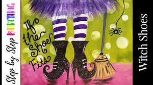 You can make your own witch hat, too. How To Paint Witch Shoes Step By Step Painting With Tracie Kiernan