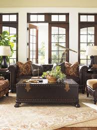Island Traditions Manchester Leather Sofa British Colonial Decor Home Living Room Furniture Store