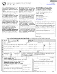 Free Indiana Voter Registration Form Register To Vote In In Pdf Eforms Free Fillable Forms