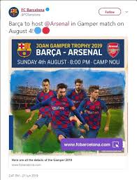 Please support the site by disabling your ad blocking software to help keep the forum sustainable. Barcelona To Face Arsenal In Joan Gamper Trophy