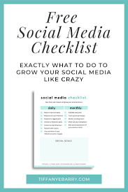 Download A Free Printable Social Media Checklist Social Media Checklist Social Media Free Social Media