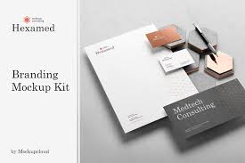 Download Hexamed Branding Mockup Creative Photoshop Templates Creative Market
