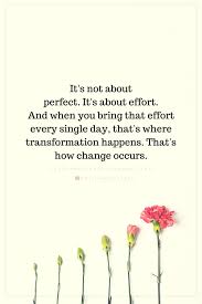 It S Not About Perfect It S About Effort And When You Bring Quotes 101 Quotes