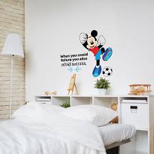 Mickey mouse theme can be rocked in the kids' rooms for older children, too. Avoid Success Mickey Mouse Quote Cartoon Quotes Decors Wall Sticker Art Design Decal For Girls Boys Kids Room Bedroom Nursery Kindergarten Home Decor Stickers Wall Art Vinyl Decoration 15x30 Inch Walmart Com